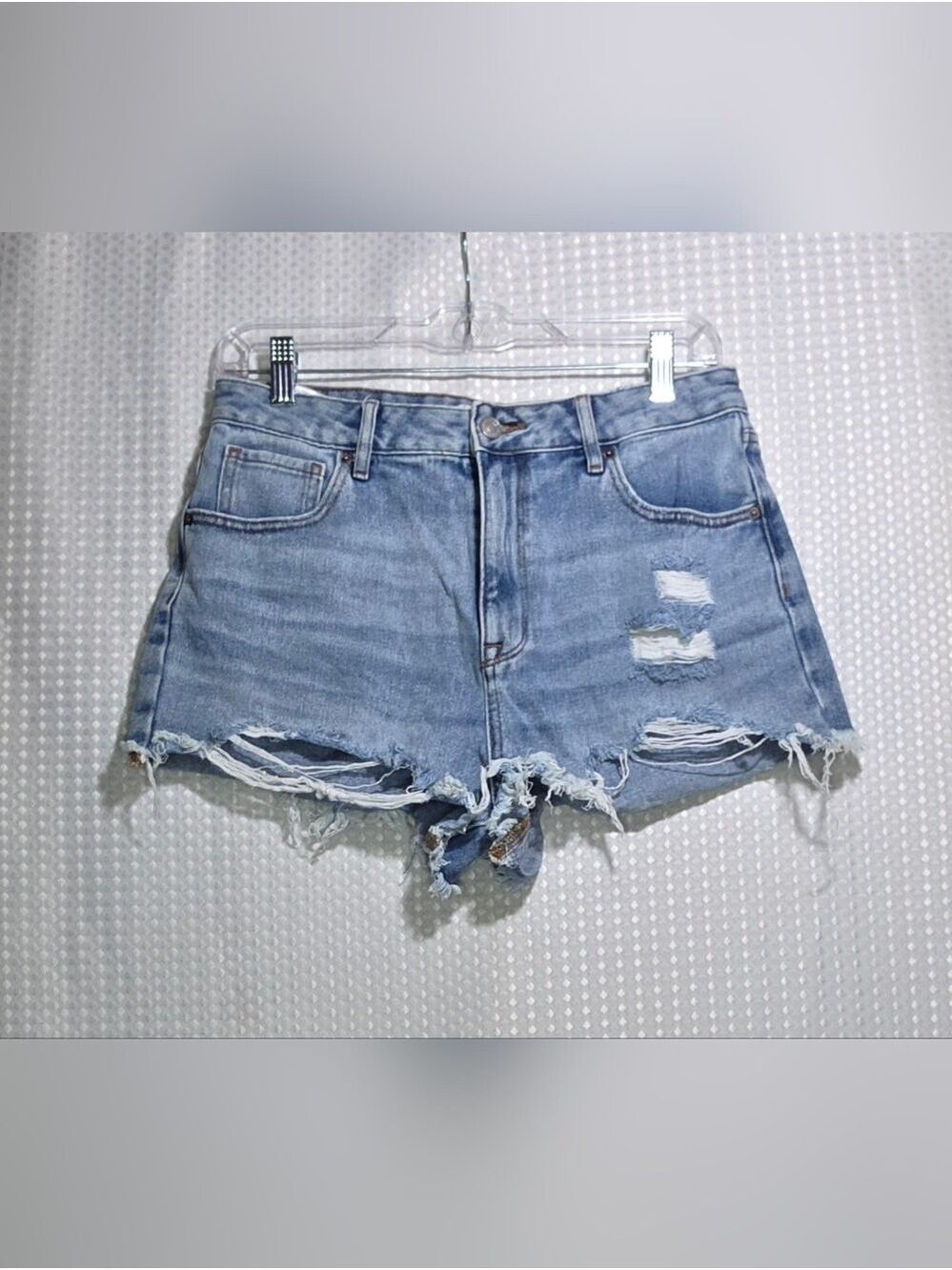 PacSun High Rise Festival Distressed Denim Shorts Size 29 - Picture 11 of 12